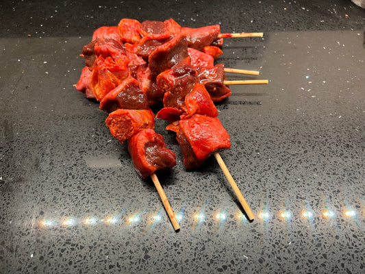 Duck and Chorizo Skewers